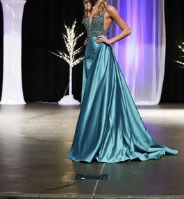 Sherri Hill Light Blue Size 4 Prom Ball gown on Queenly
