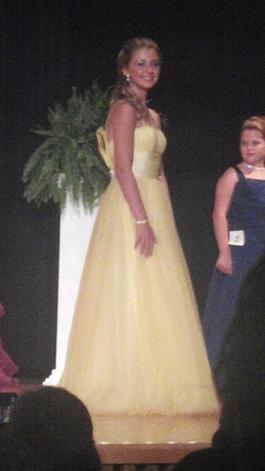 Sherri Hill Yellow Size 0 Pageant Tulle Ball gown on Queenly