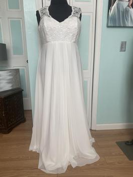 Mori Lee White Size 28 Plus Size A-line Dress on Queenly