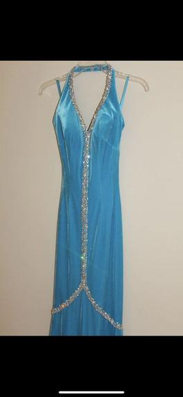 Jovani Blue Size 6 Fitted Turquoise Mermaid Dress on Queenly