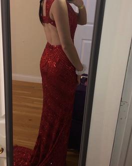 Sherri Hill Red Size 00 Tall Height Floor Length Prom Straight Dress on Queenly