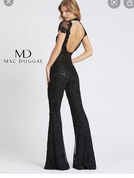 Mac Duggal Black Size 10 Sequin Party Jumpsuit Dress on Queenly
