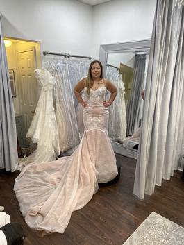 Katherine Joyce Paris Multicolor Size 14 Wedding Plus Size Floor Length Fitted Mermaid Dress on Queenly