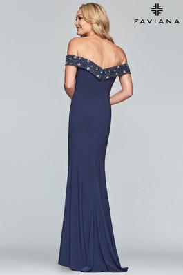 Style S10202 Faviana Black Size 12 Side slit Dress on Queenly