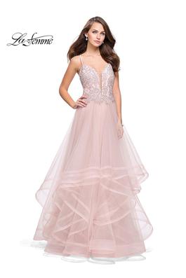 Style 25762 La Femme Light Pink Size 8 Tall Height Ball gown on Queenly