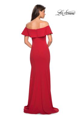 Style 27096 La Femme Red Size 10 Tall Height Side slit Dress on Queenly