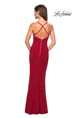 Style 27622 La Femme Red Size 6 Tall Height Side slit Dress on Queenly