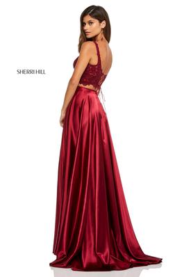 Style 52600 Sherri Hill Red Size 0 Holiday Tall Height Side slit Dress on Queenly