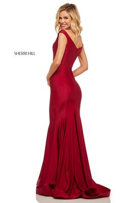 Style 52783 Sherri Hill Red Size 4 Military Tall Height Mermaid Dress on Queenly