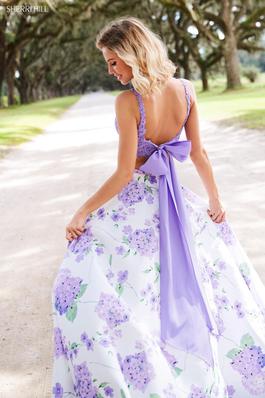 Style 52870 Sherri Hill Purple Size 4 Tall Height Ball gown on Queenly