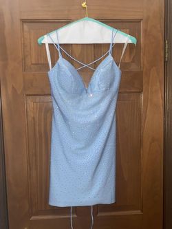 Sherri Hill Light Blue Size 8 Homecoming Cocktail Dress on Queenly