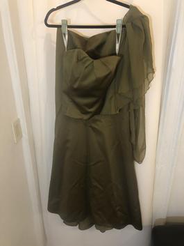 Davids bridal size top 2 bottom 4 Green Size 4 Bustier A-line Dress on Queenly