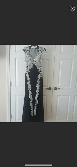 Betsy and Adam Black Size 0 Sheer $300 Straight Dress on Queenly