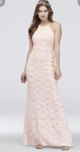David's Bridal Pink Size 10 Black Tie Floor Length Mermaid Dress on Queenly