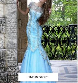 Sherri Hill Light Blue Size 6 Tall Height Mermaid Dress on Queenly