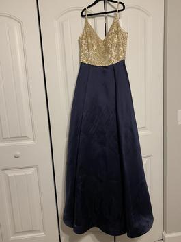 B. Darlin Blue Size 10 Sorority Formal Medium Height Prom Ball gown on Queenly