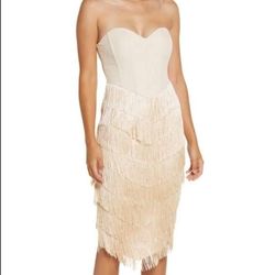 Lavish ALICE Nude Size 2 Corset Cocktail Dress on Queenly