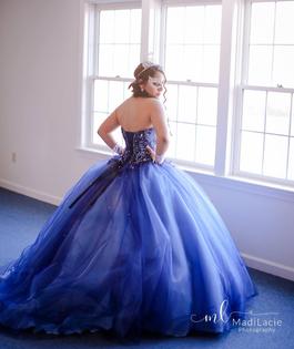 Style Gown Angelas Bridal Blue Size 8 Party Floor Length Sweet Sixteen Ball gown on Queenly