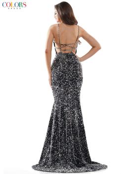 Style 2459 Colors Silver Size 2 Flare Sequin Mermaid Dress on Queenly