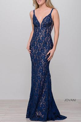 Style 48994 Jovani Blue Size 8 Pageant Mermaid Dress on Queenly