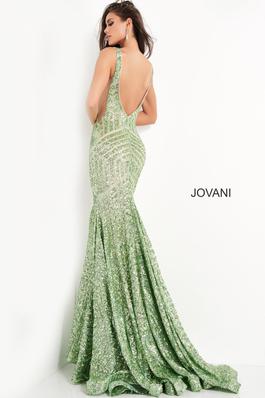 Style 59762 Jovani Green Size 2  on Queenly