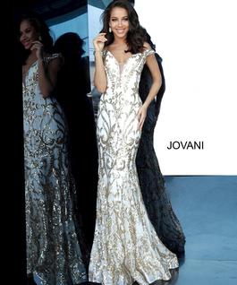 Style 63349 Jovani Gold Size 2 Pageant Mermaid Dress on Queenly
