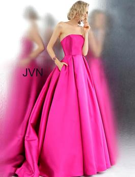 Style JVN62633 Jovani Pink Size 0 Strapless Ball gown on Queenly