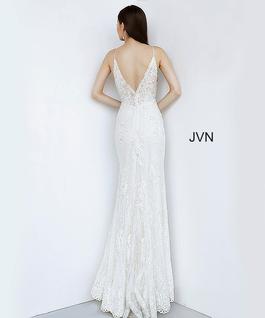 Style JVN00864 Jovani White Size 4 Side slit Dress on Queenly