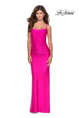 Style 28398 La Femme Pink Size 0 Straight Dress on Queenly