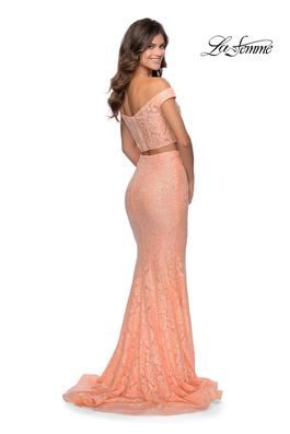 Style 28565 La Femme Orange Size 2 Side slit Dress on Queenly