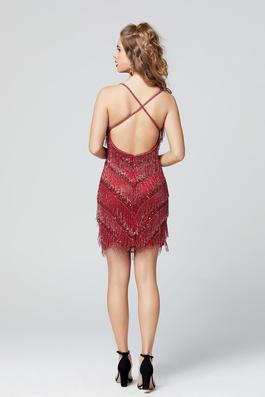 Style 3131 Primavera Red Size 8 Mini Cocktail Dress on Queenly