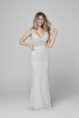 Style 3425 Primavera White Size 2 Straight Dress on Queenly