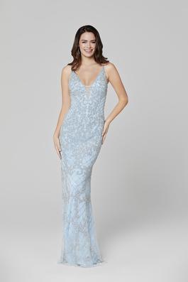 Style 3433 Primavera Blue Size 0 Straight Dress on Queenly