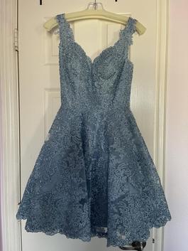 Sherri Hill Light Blue Size 2 Cocktail Embroidery Homecoming A-line Dress on Queenly