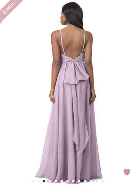 Azazie Purple Size 2 Black Tie $300 Straight Dress on Queenly
