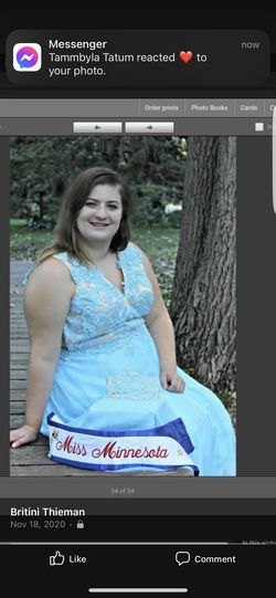 Blue Size 18 Straight Dress on Queenly
