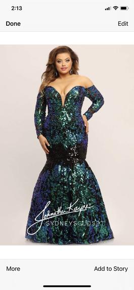 Blue Size 22 Mermaid Dress on Queenly