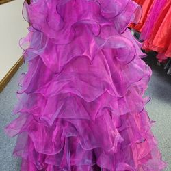 Style 61400H Mac Duggal Purple Size 6 Floor Length Prom $300 Ball gown on Queenly