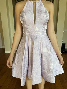 Sherri Hill Purple Size 2 Side Slit Cocktail Dress on Queenly