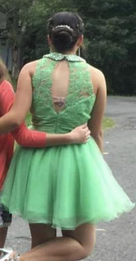 Sherri Hill Green Size 10 Floor Length Homecoming A-line Dress on Queenly
