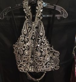 Jovani Black Size 10 Homecoming Jewelled $300 Cocktail Dress on Queenly