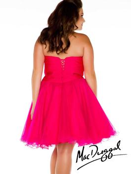 Style 61065F Fablouss by Macduggal Hot Pink Size 18 Cocktail Dress on Queenly