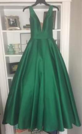 Alyce Paris Green Size 00 Emerald Pockets A-line Dress on Queenly