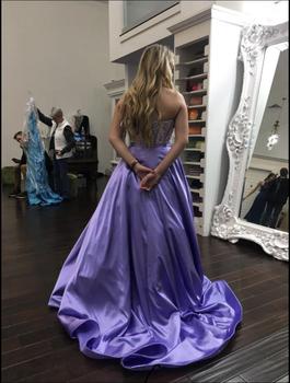 Sherri Hill Purple Size 8 Ball gown on Queenly