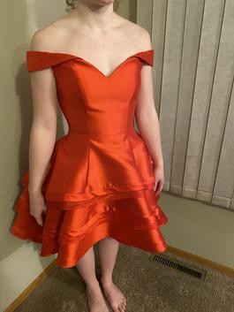 Jovani Red Size 4 Silk Polyester Cocktail Dress on Queenly