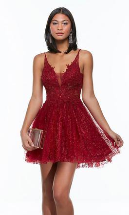 Style 3949 Alyce Paris Red Size 00 Homecoming Cocktail Dress on Queenly