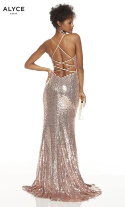 Style 60822 Alyce Paris Pink Size 00 Prom Jewelled Side slit Dress on Queenly