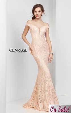 Style 4801 Clarisse Pink Size 12 Plus Size Tall Height Mermaid Dress on Queenly