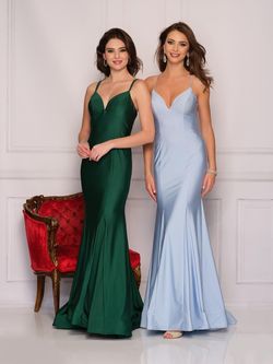 Style A9958 Dave and Johnny Blue Size 0 Straight Dress on Queenly