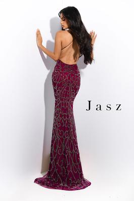 Style 7368 Jasz Couture Red Size 0 Side slit Dress on Queenly